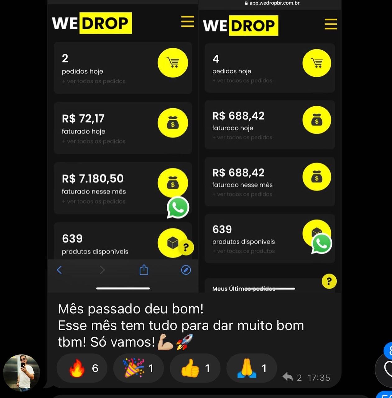 Print de resultado de um associado vendendo sem estoque